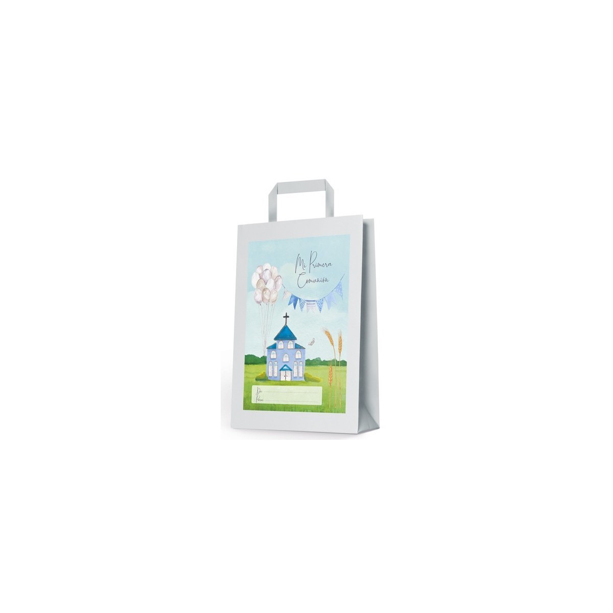 Bolsa pequena comunhão igreja azul