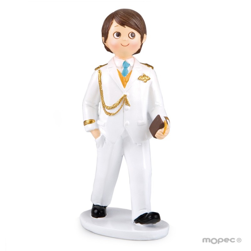 Figura de bolo de comunhão menino almirante Figura de bolo de comunhão menino almirante