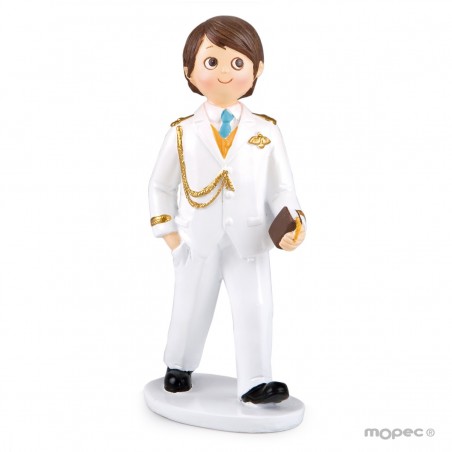 Figura de bolo de comunhão admiral boy