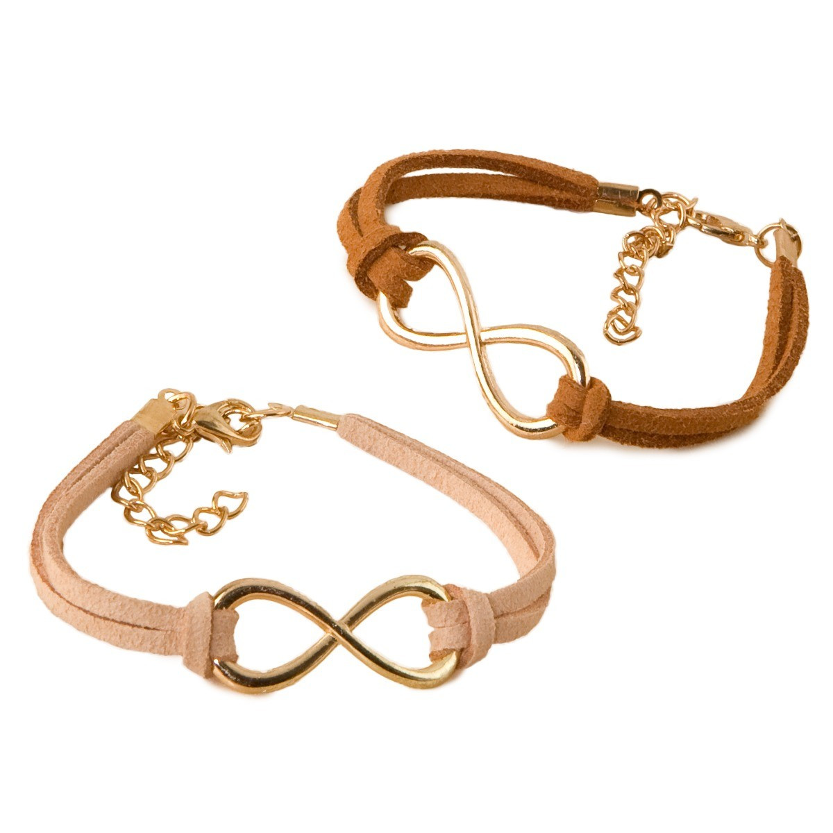 Pulseira infinito sortida em duas cores