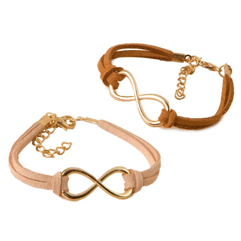 Pulseira infinito sortida em duas cores