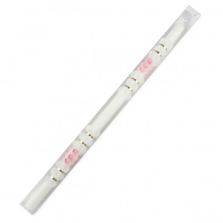 Círio de batismo rosa em caixa de apresentação pvc 48x1,7cm