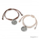 Pulseiras de cordão com medalha de símbolo de paz Detalhe elegante para eventos