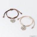 Pulseiras de cordão com medalha de símbolo de paz Detalhe elegante para eventos