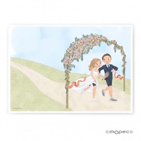 Estampa para assinaturas noivos casamento corrida pop&fun 29 5x42cm