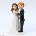 Figura de bolo casamento noivos brindando