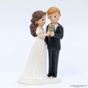 Figura de bolo casamento noivos brindando