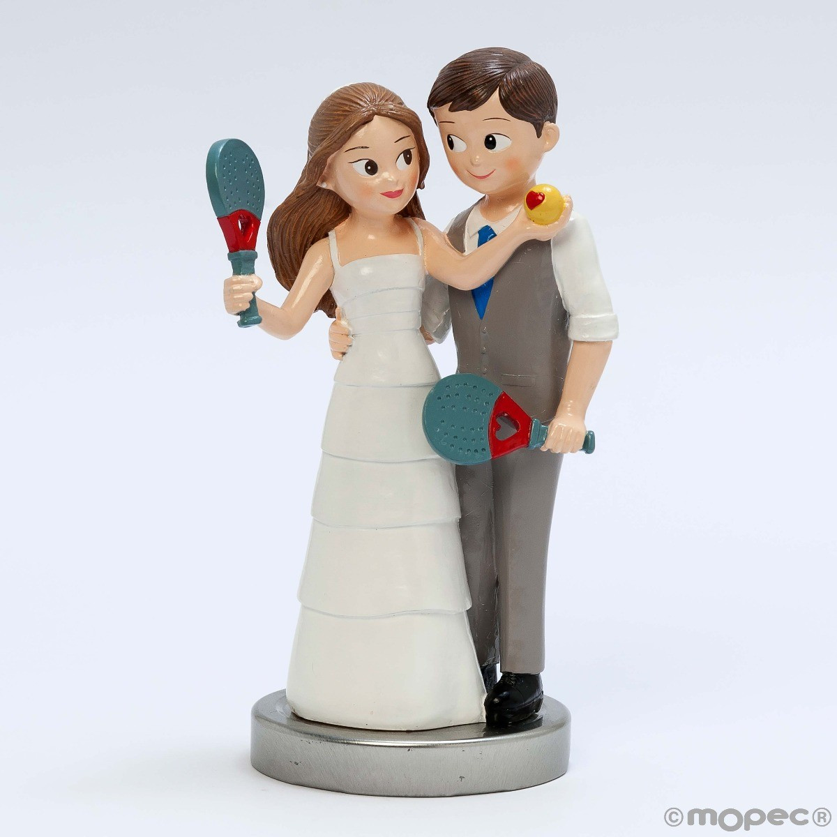 Figura de bolo para casamento noivos padel