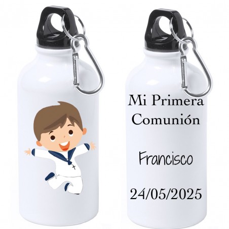 Garrafão menino comunhão personalizado com texto e nome