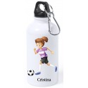 Bidão de futebol para menina personalizado com nome