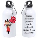 Bidão de casamento noivos moto personalizado com texto
