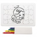 Quebra-cabeça para colorir menina angelical