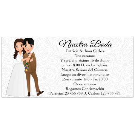 Convites de casamento elegantes e simples