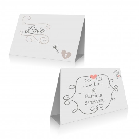 Cartão de casamento para fechamento de bolsa personalizado com nome e data