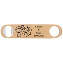 Abridor personalizado para casamento com nome e data