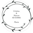 Vela aromatizada com nome de convidada em bolsa de organza bege personalizada