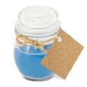 Vela perfumada colorida em frasco de vidro