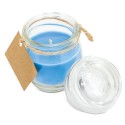 Vela perfumada colorida em frasco de vidro