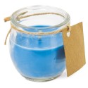 Vela perfumada colorida em frasco de vidro