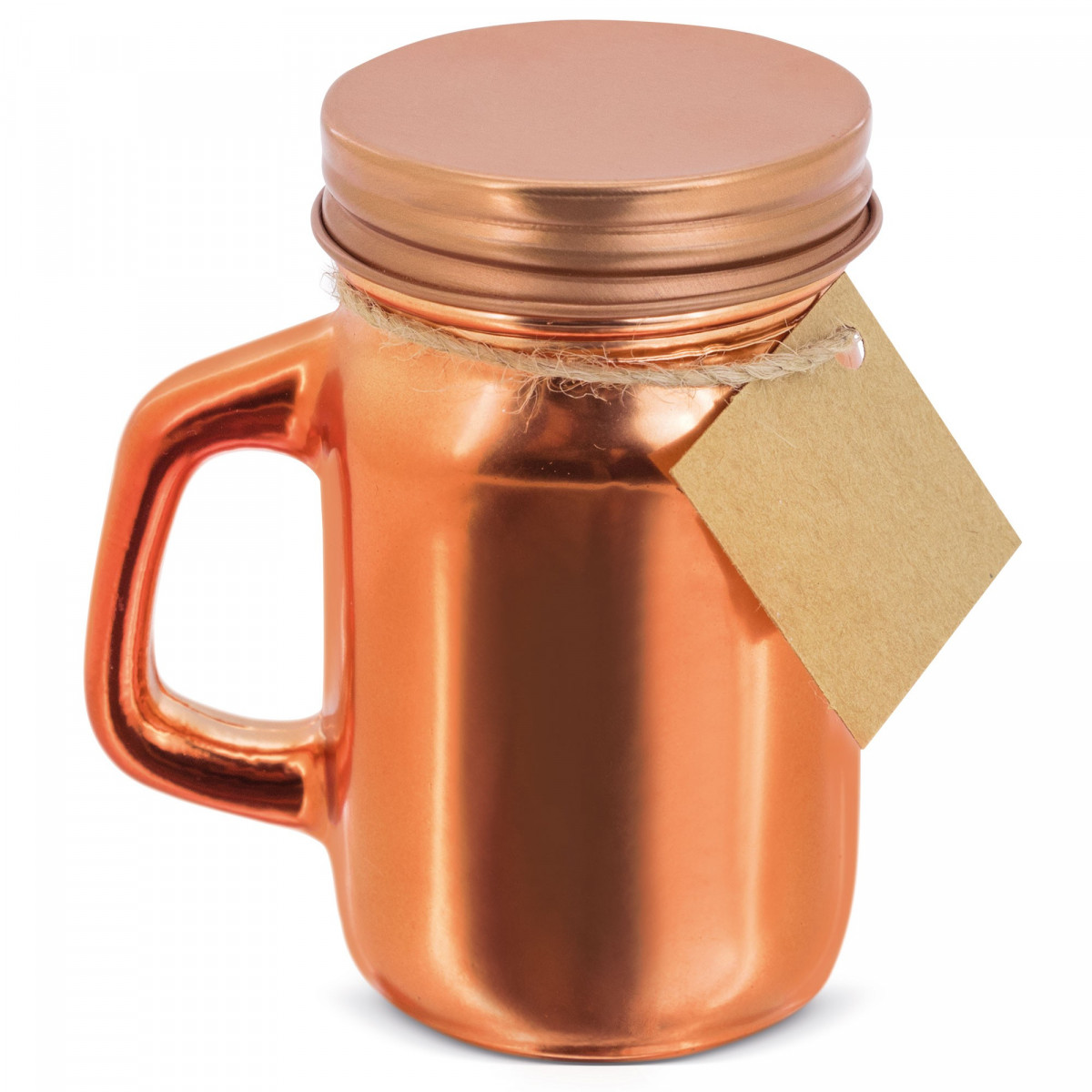 Vela perfumada de canela em pote com tampa