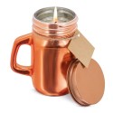 Vela perfumada de canela em pote com tampa