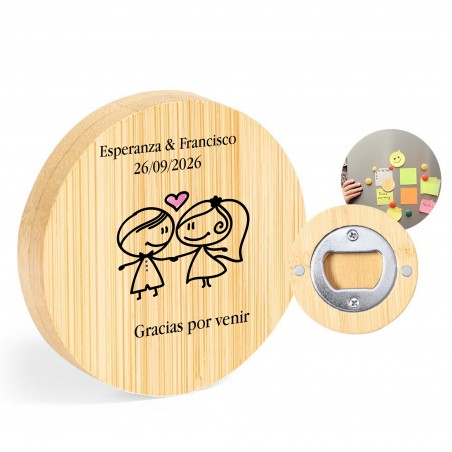 Abridor personalizado com nome do convidado e frase de...