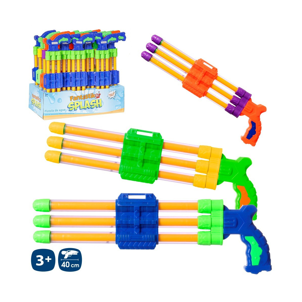 Pistola de água triple cano
