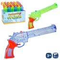Pistola de água tipo revólver transparente