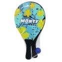 Pás de praia de madeira com bola