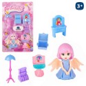Boneca pequena de anjo com acessórios