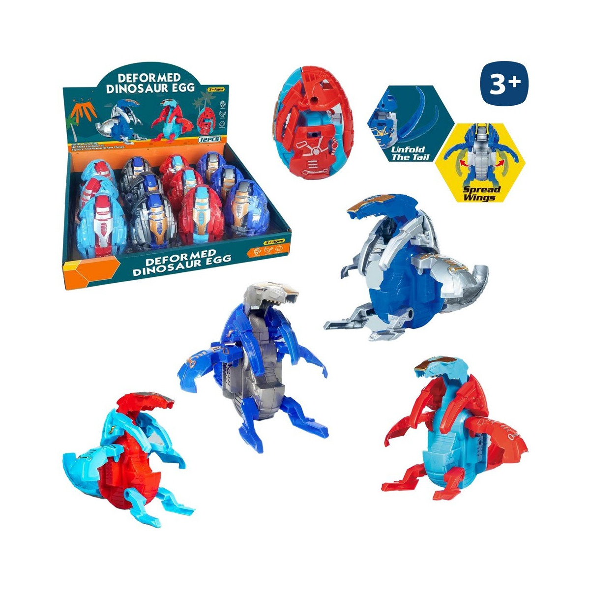 Ovo dinossauro robô autodesdobrável