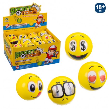 Bola de espuma emoticono travesso