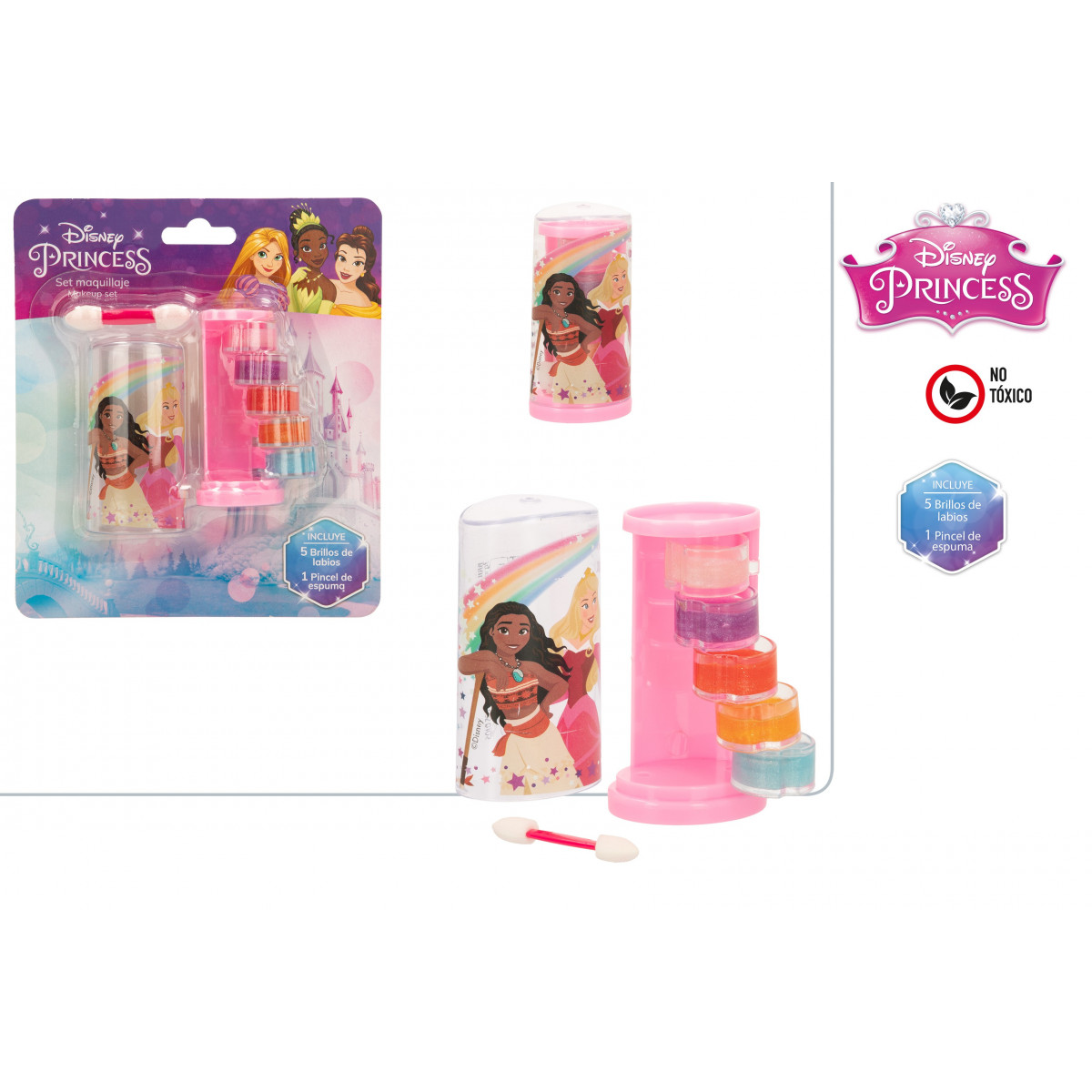 Brilho labial na torre das princesas disney