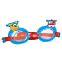 Óculos Super Wings com touca de banho infantil