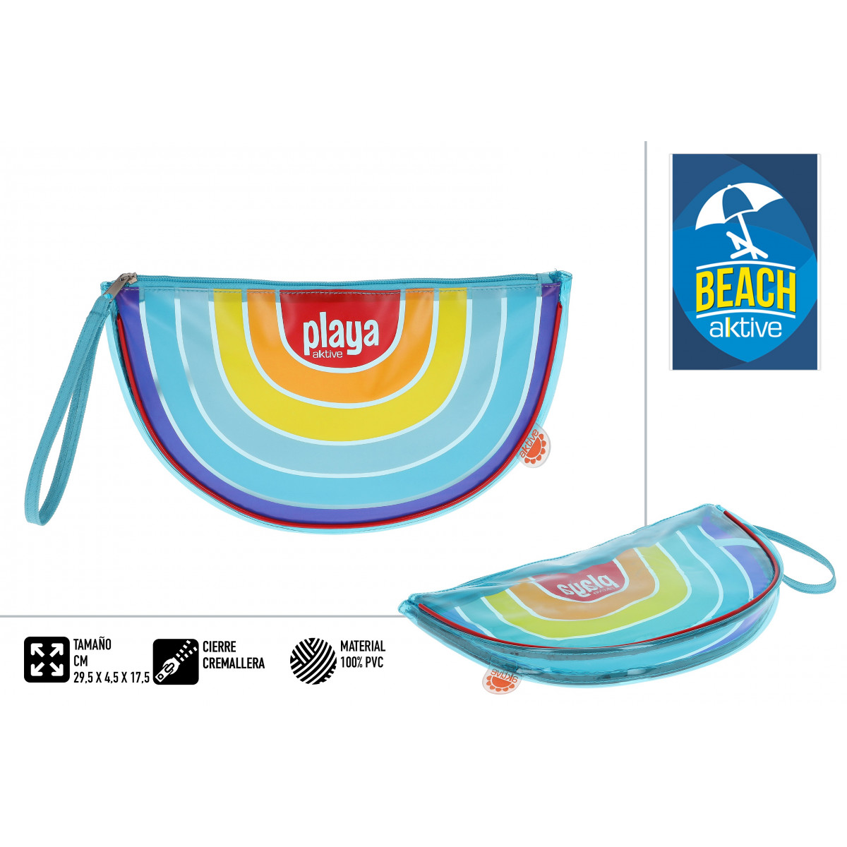 Bolsa de praia com fecho de zíper