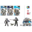 Conjunto de montagem das figuras articuladas policiais