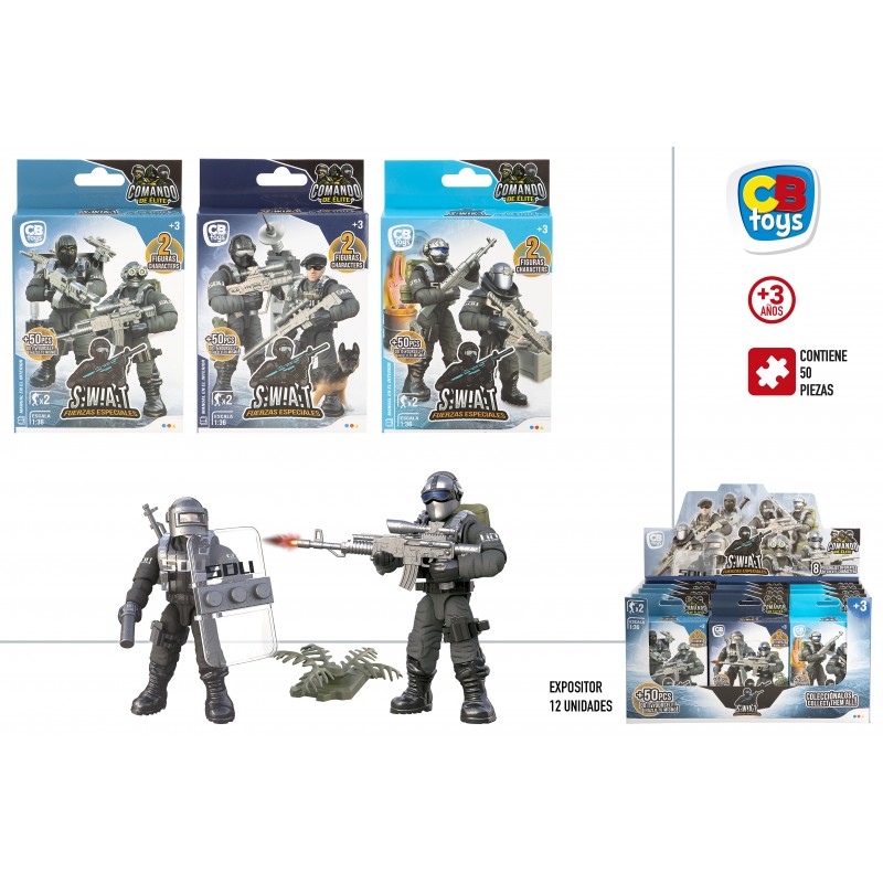 Conjunto de montagem das figuras articuladas policiais
