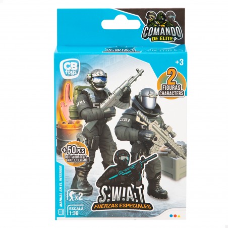 Conjunto de montagem das figuras articuladas policiais