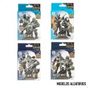 Conjunto de montagem das figuras articuladas policiais