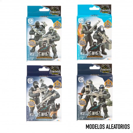 Conjunto de montagem das figuras articuladas policiais