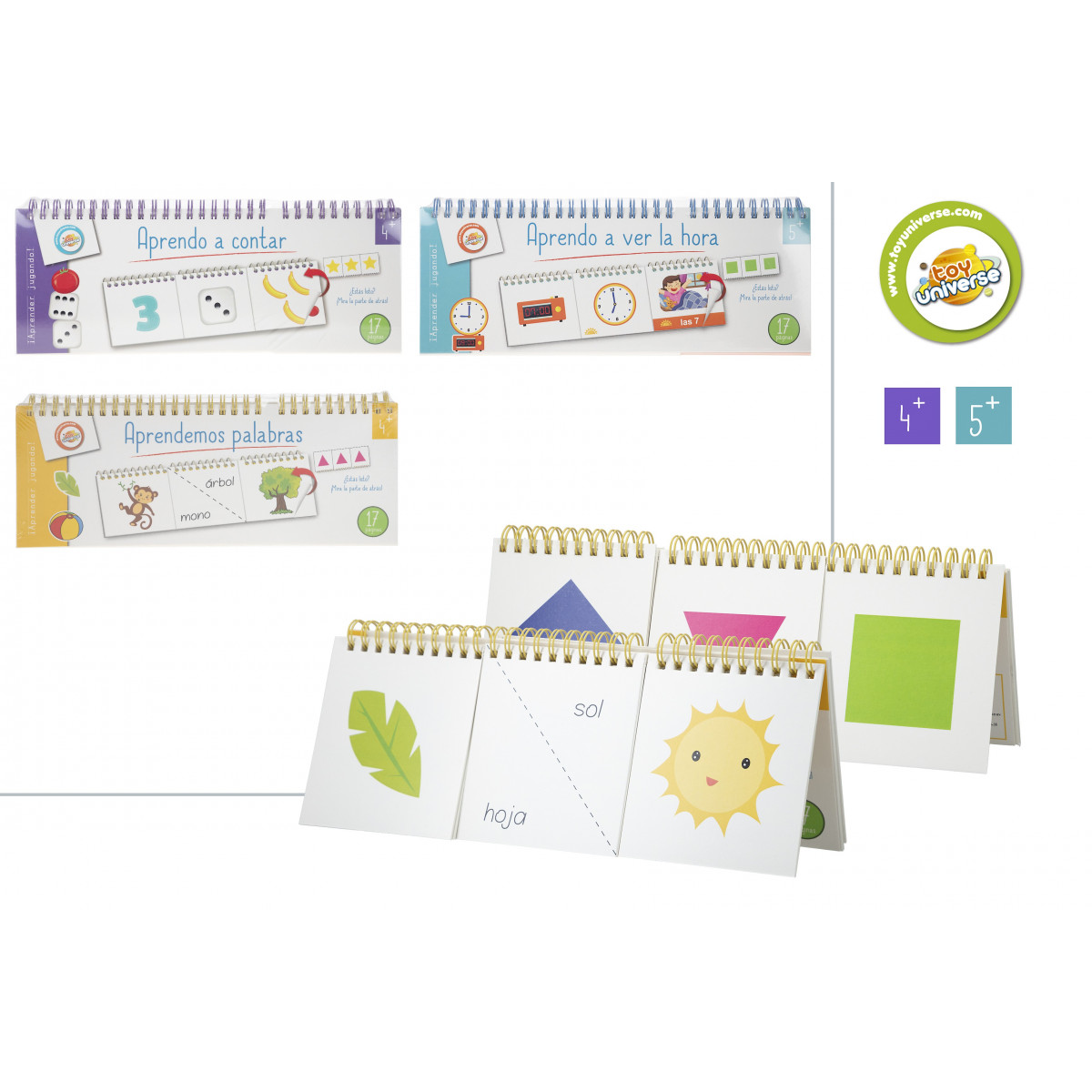 Livro educativo para aprender a contar palavras e a hora