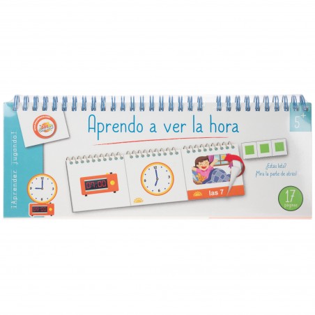 Livro educativo para aprender a contar palavras e a hora