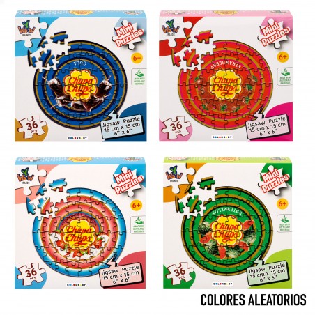 Mini quebra-cabeça chupa chups 36 pcs