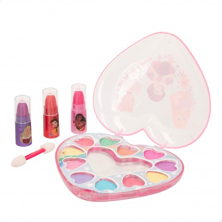 Conjunto de maquiagem princesas disney coração