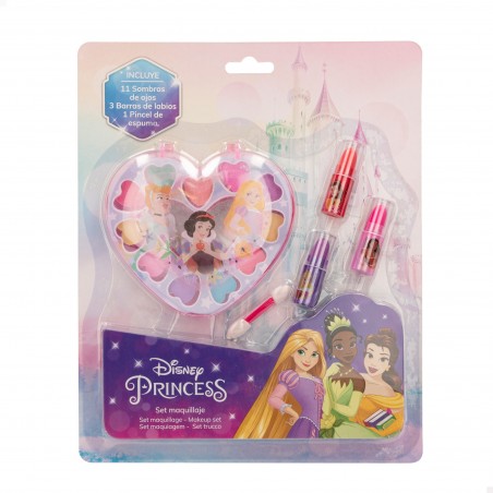 Conjunto de maquiagem princesas disney coração