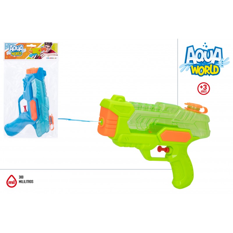 Pistola de água transparente de 300 ml.