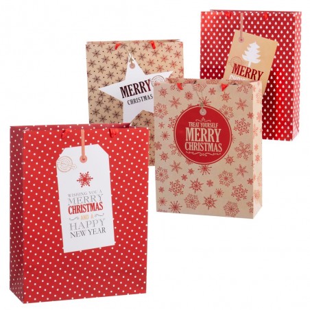 Bolsas para Natal com frases natalinas