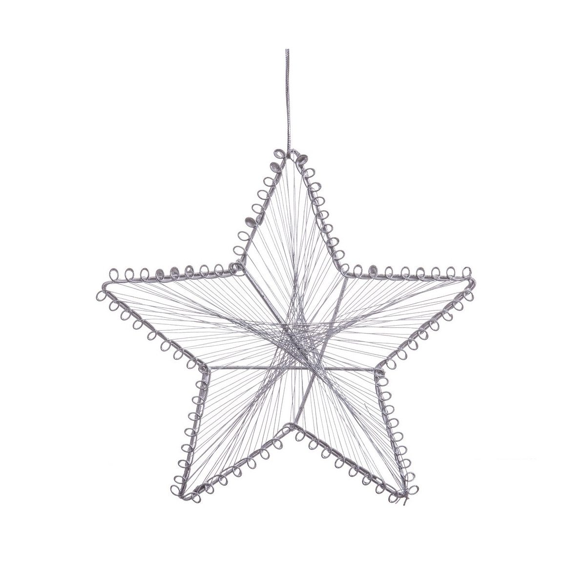 Adornos para o Natal em forma de estrela metálica