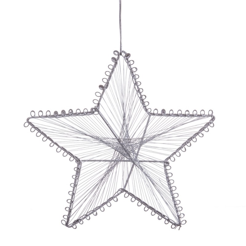 Adornos para o Natal em forma de estrela metálica
