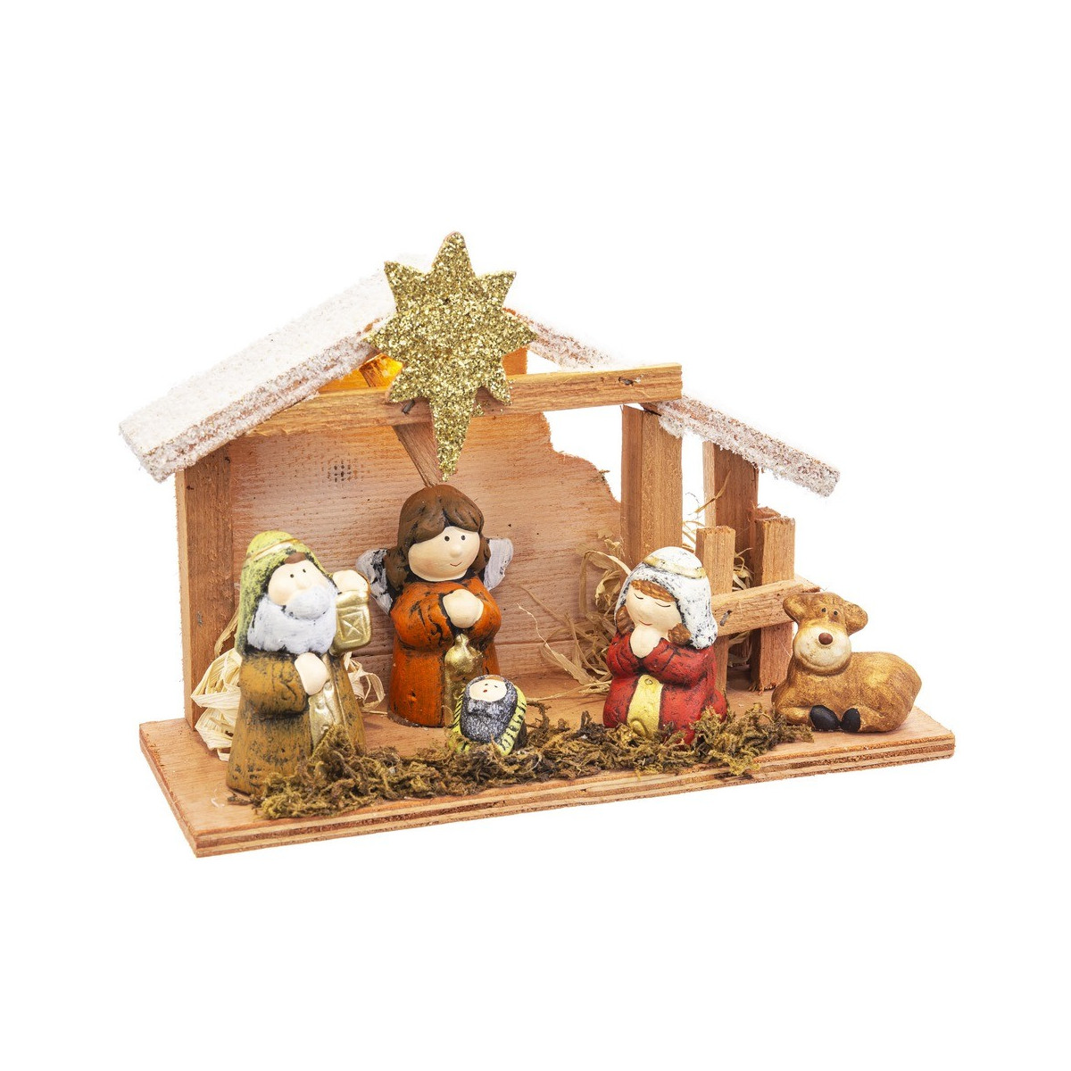 Portal de belém com 5 figuras e luz led